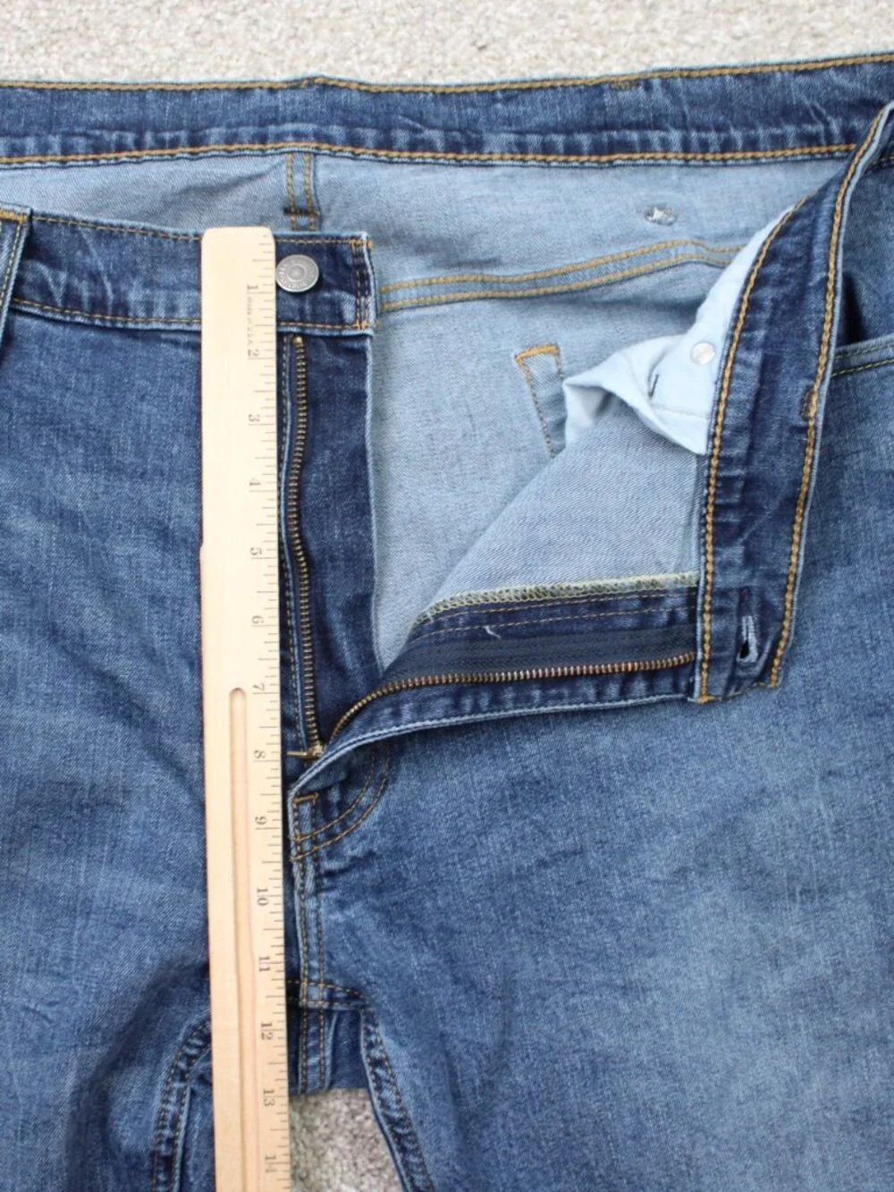 Levi's 541 Jeans Mens 44x28 Blue Athletic Fit Straight Leg Cotton Stretch Denim